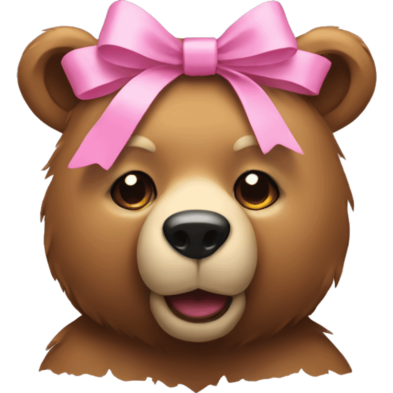 Bear with pink bow  emoji