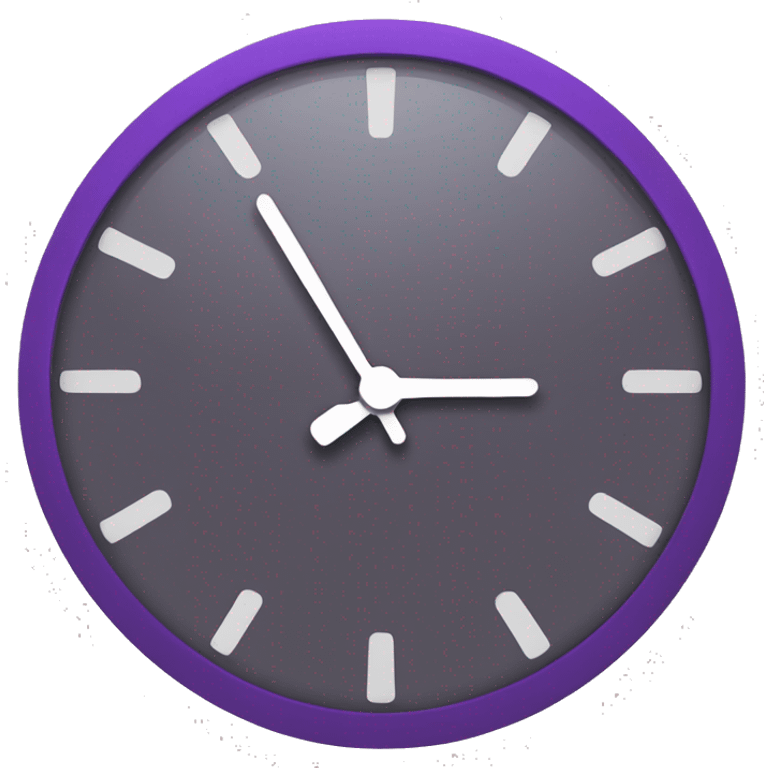 minimalistic purple clock with a darkgray background  emoji