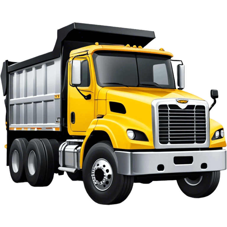 Dump Truck - Freightliner 114SD (Model Year: 2022) (Iconic colour: Yellow with black and silver) emoji