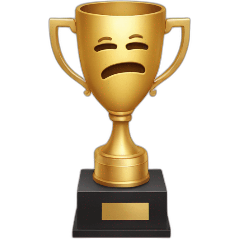 trophy with youtube logo emoji