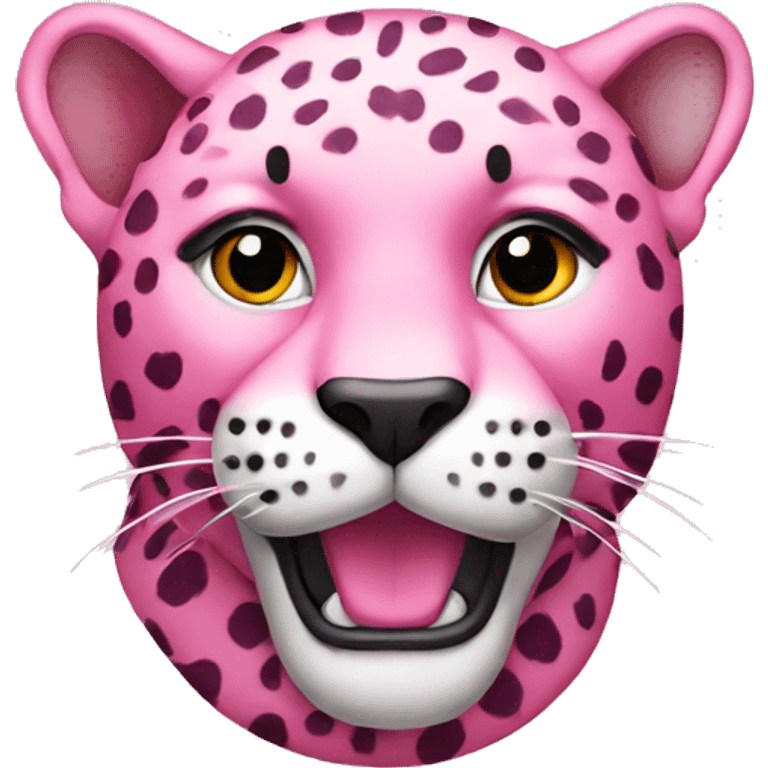 A pink leopard emoji