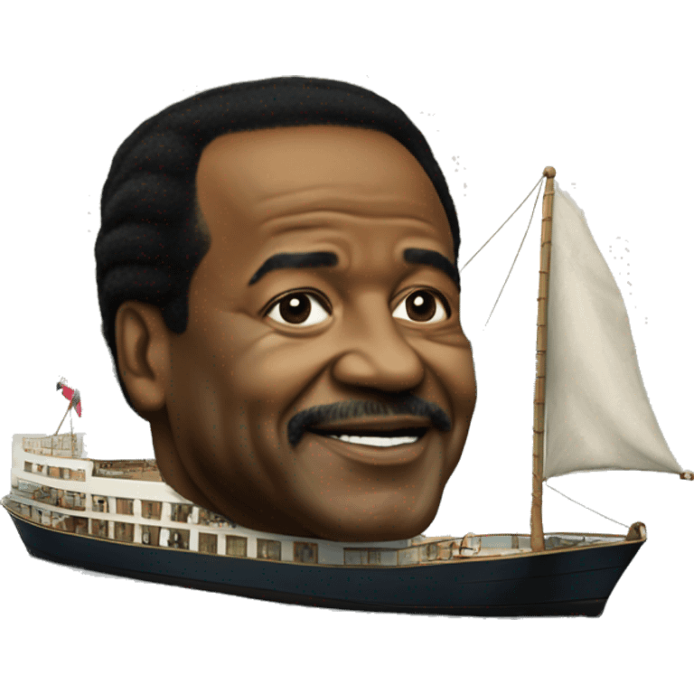 Paul biya dans un bateau  emoji