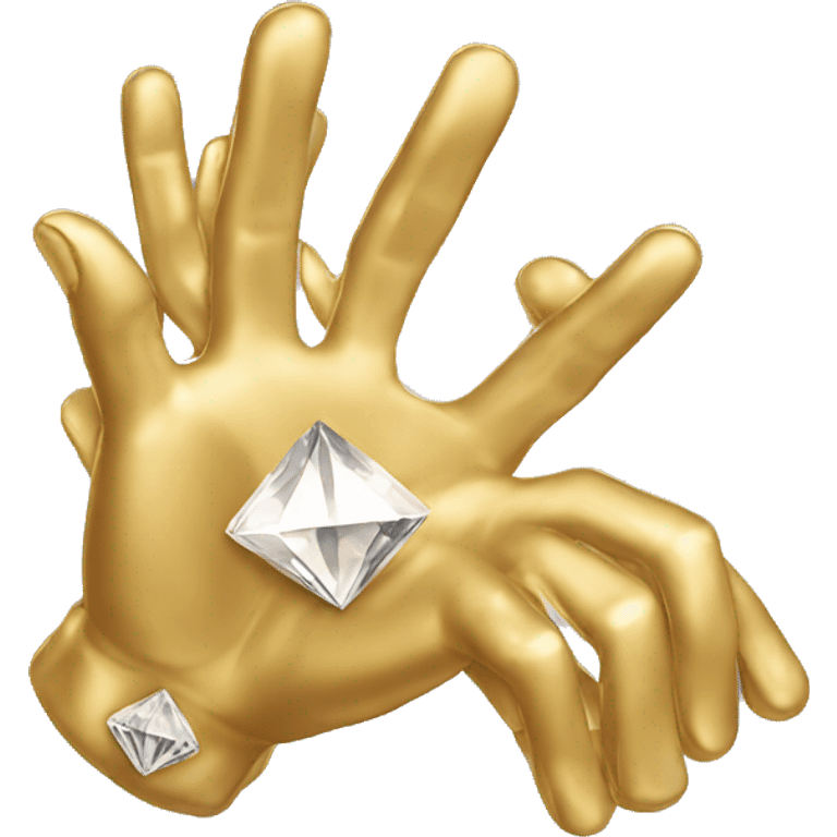 gold diamond hands emoji