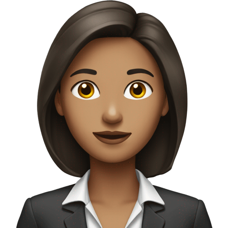 Brunette girl in office emoji