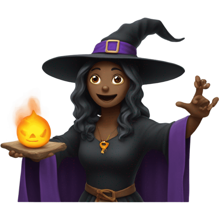 Witch casting spells  emoji