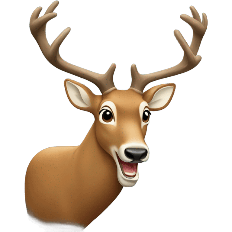 Big buck singing emoji