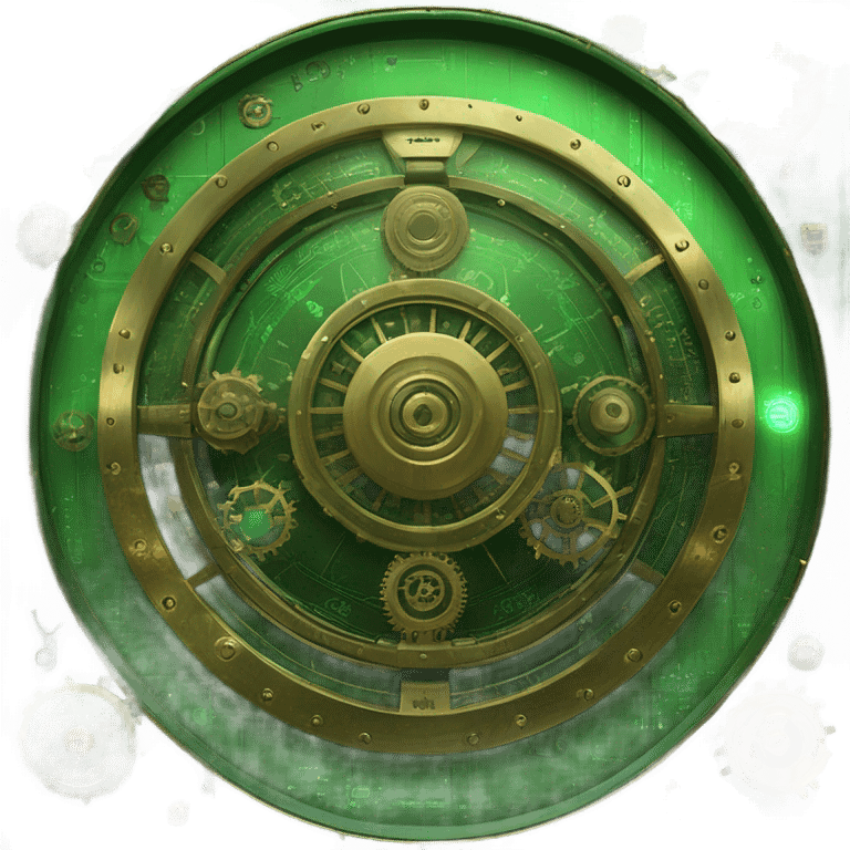 green steampunk radar screen emoji