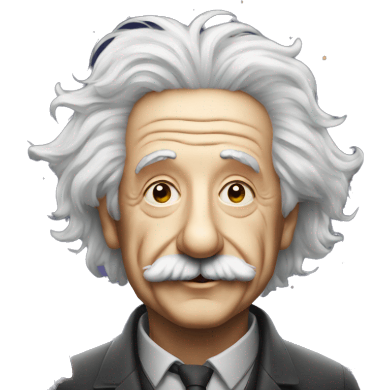 albert einstein with stars instead of eyes emoji