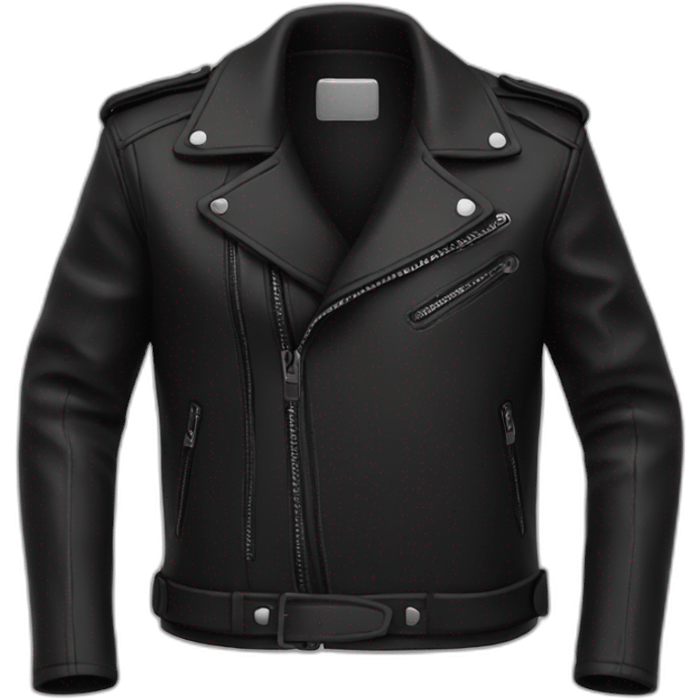 leather jacket black emoji