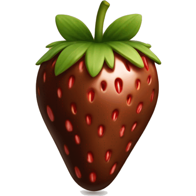 Strawberry in chocolate  emoji