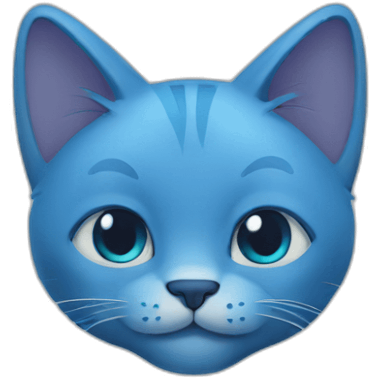 a blue cat emoji