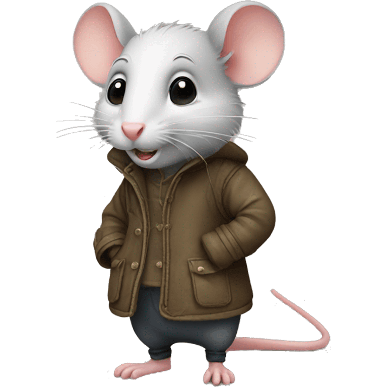 A rat standing with boots emoji