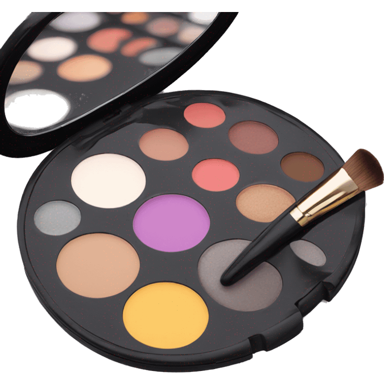 eye shadow palette and brush  emoji