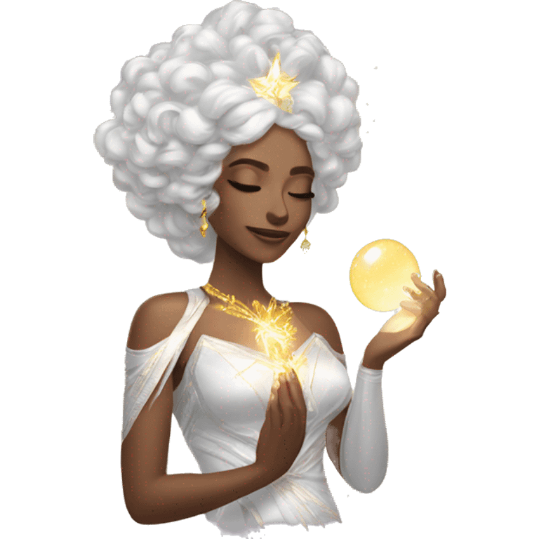 Divine feminine energy, something sparkly yet elegant emoji