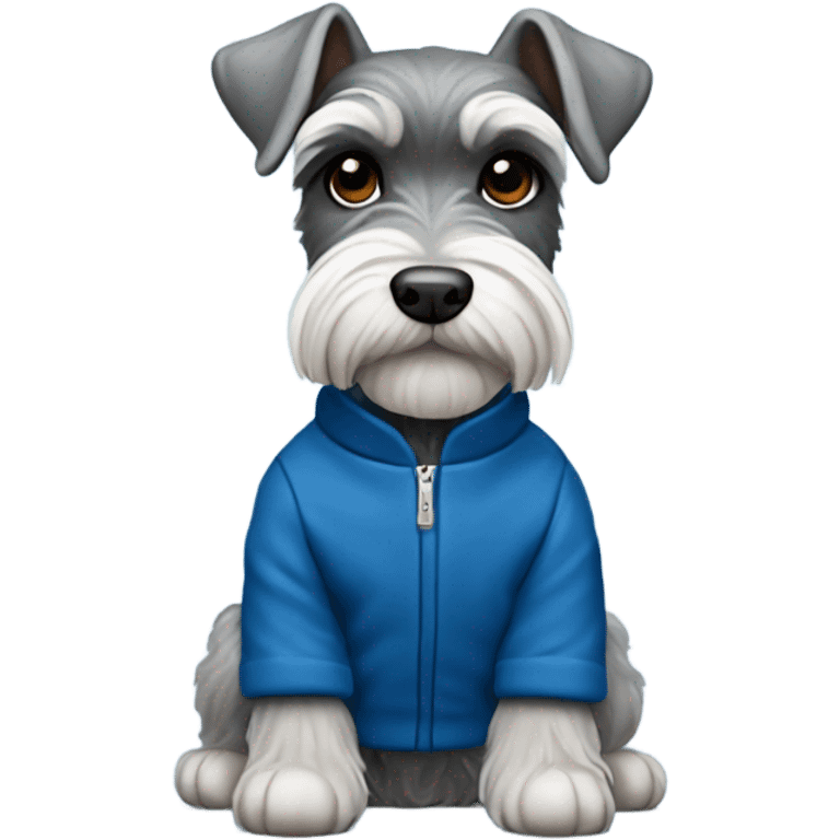 miniature schnauzer with blue jacket emoji