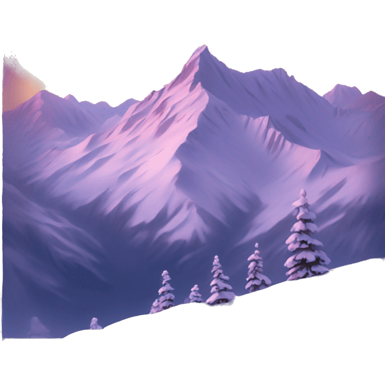 alpenglow snow  emoji