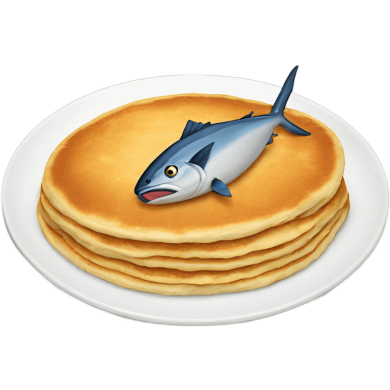 Tuna pancake emoji