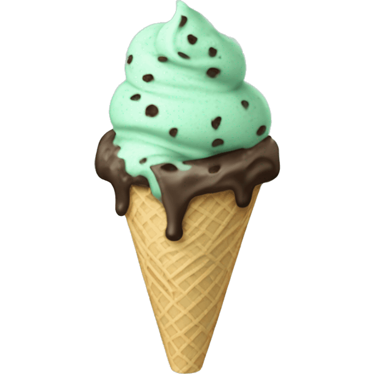 mint chocolate chip ice cream emoji