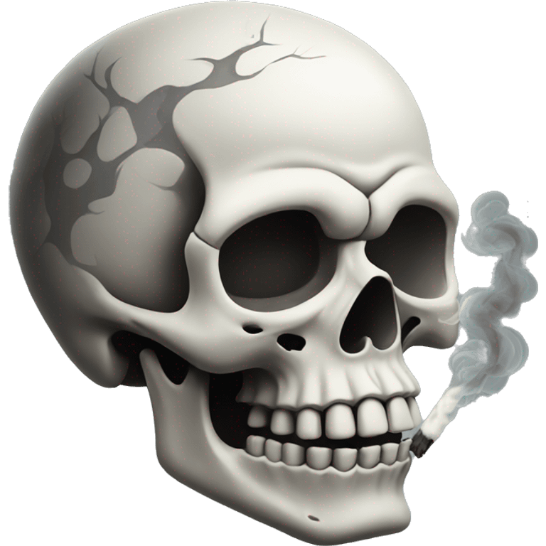 Skull with smoke emoji