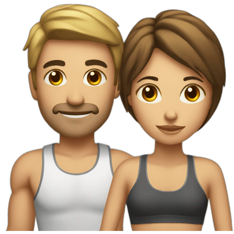 workout man and woman emoji