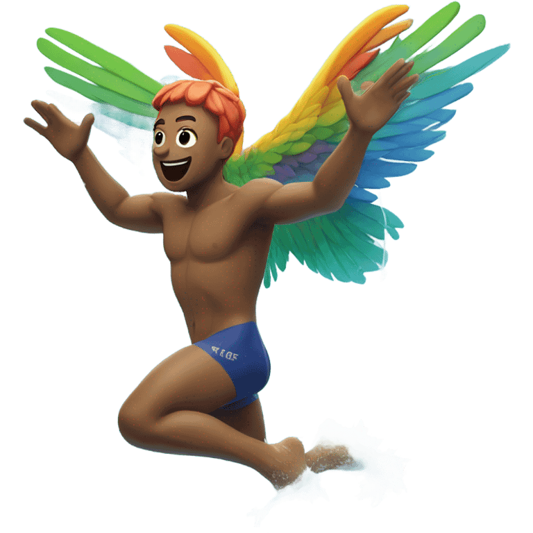 Swimmer with wings emoji