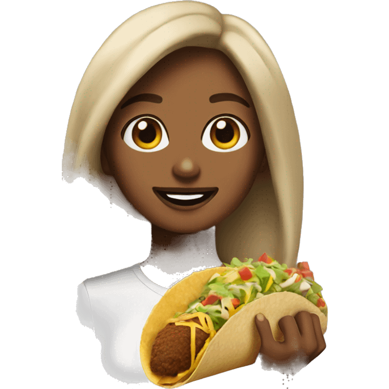 girl eating taco bell  emoji