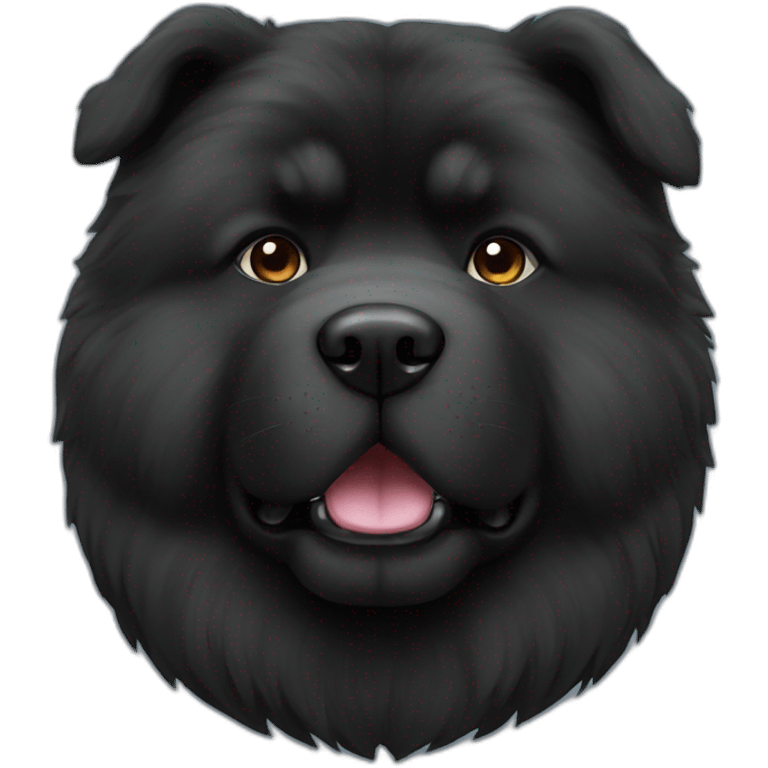 black chow chow emoji