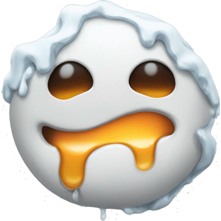 Melted snowman emoji