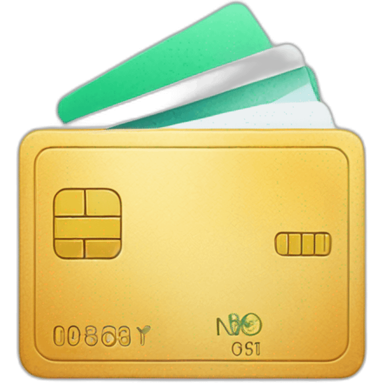 Create emoji: Credit/debit card indicating "No cards yet" for a clear and friendly interface.  emoji