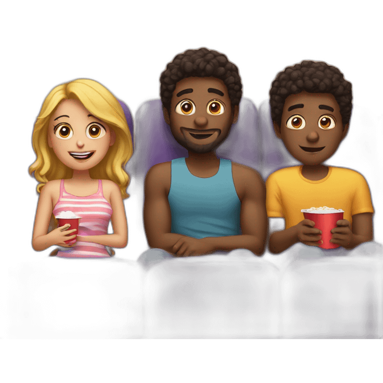 watching movie with friends emoji