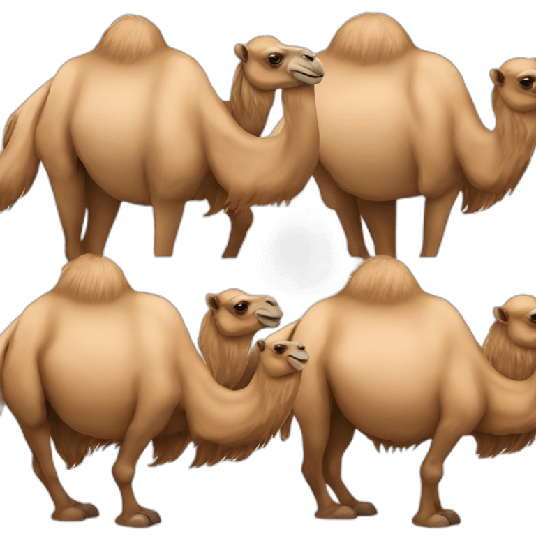 Conjoined bactrian camels emoji