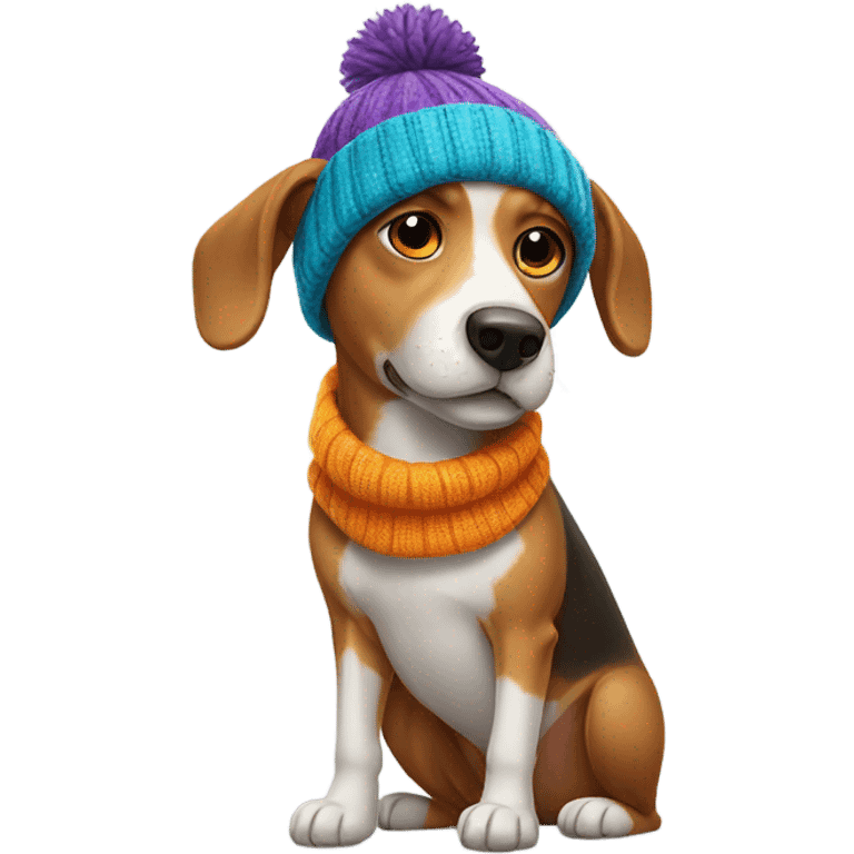 Dog wearing a beanie emoji