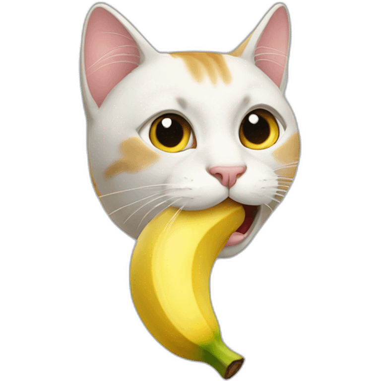 cat eat banana emoji