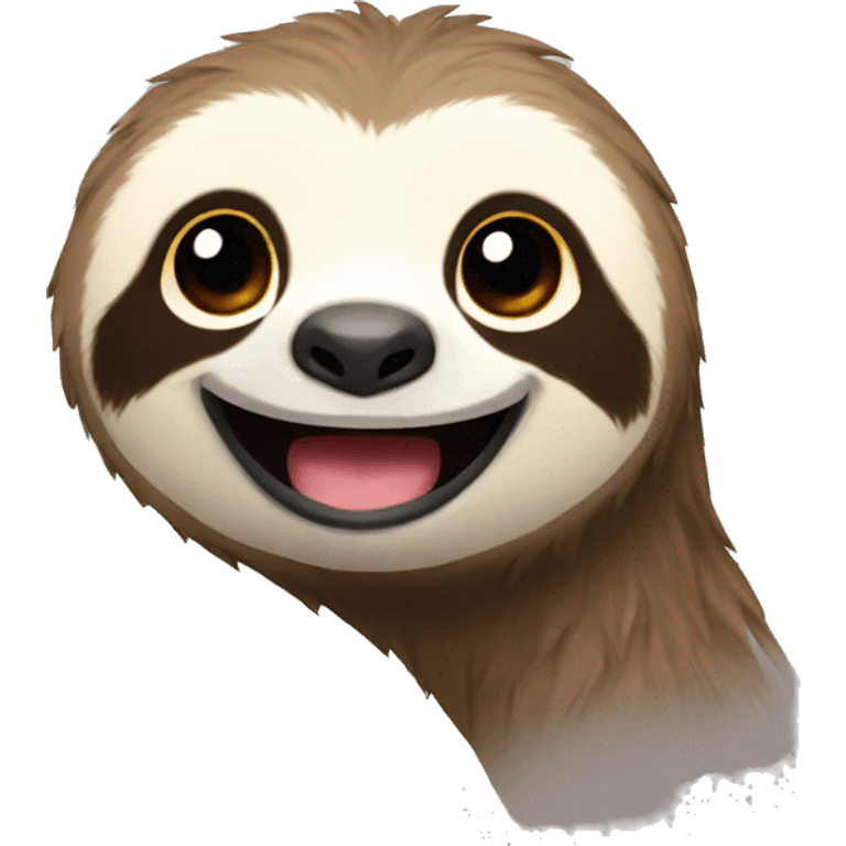 Happy sloth emoji