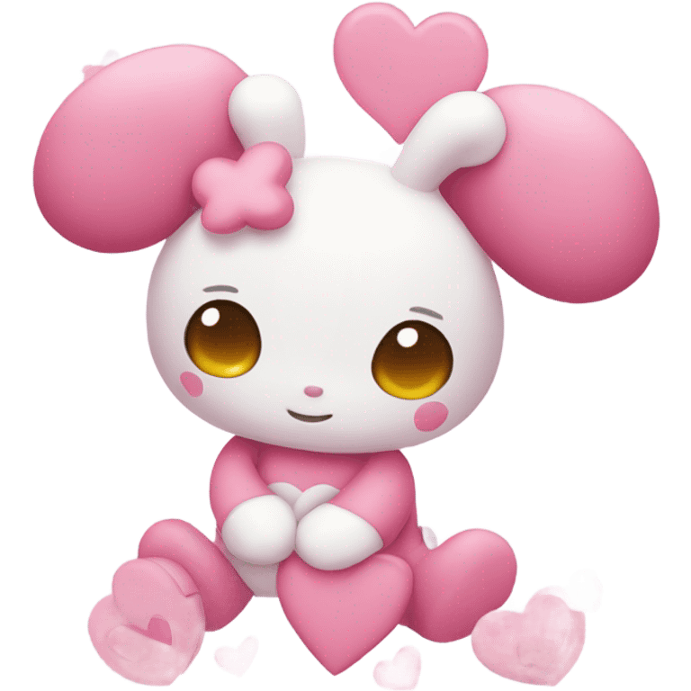 my melody hearts emoji