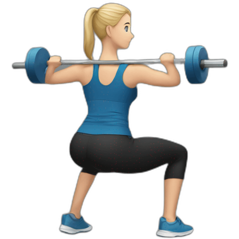 Weighted squat emoji