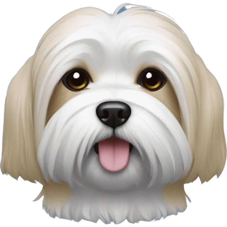 Lhasa apso head inside the adirondack park blue line emoji