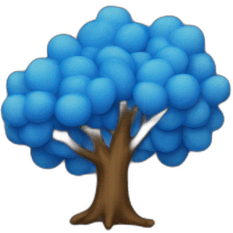 blue tree on check sheet emoji