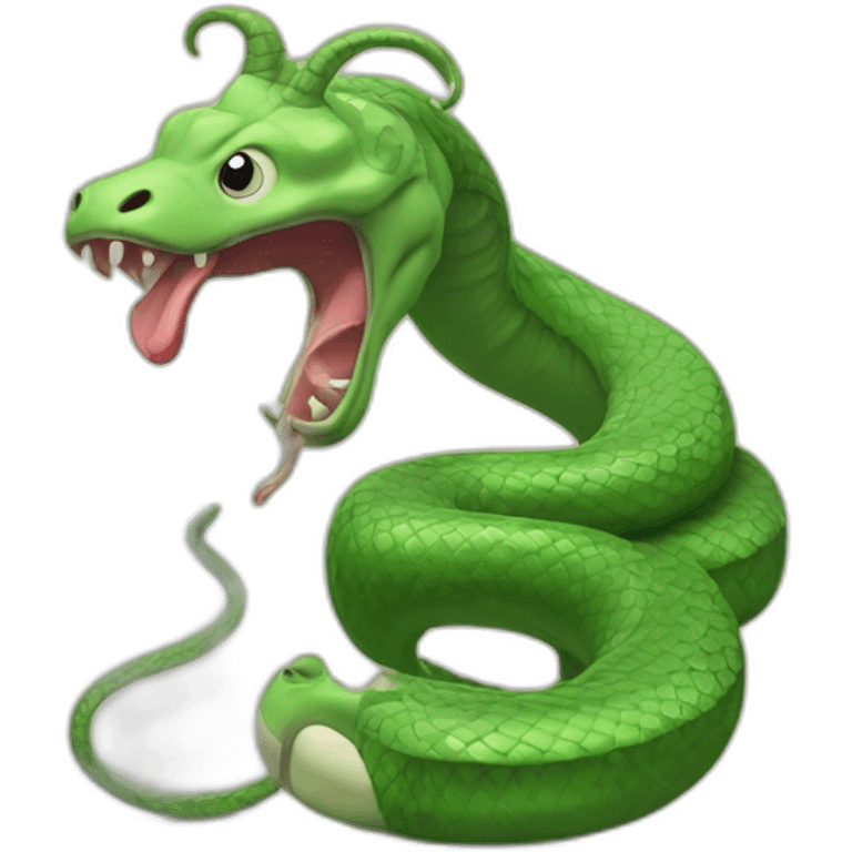 Un serpent qui mange une vache emoji