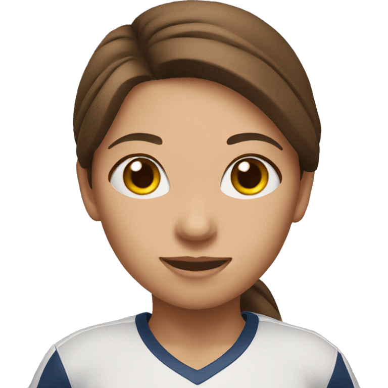 Girl with brown hair playing volleyball  emoji