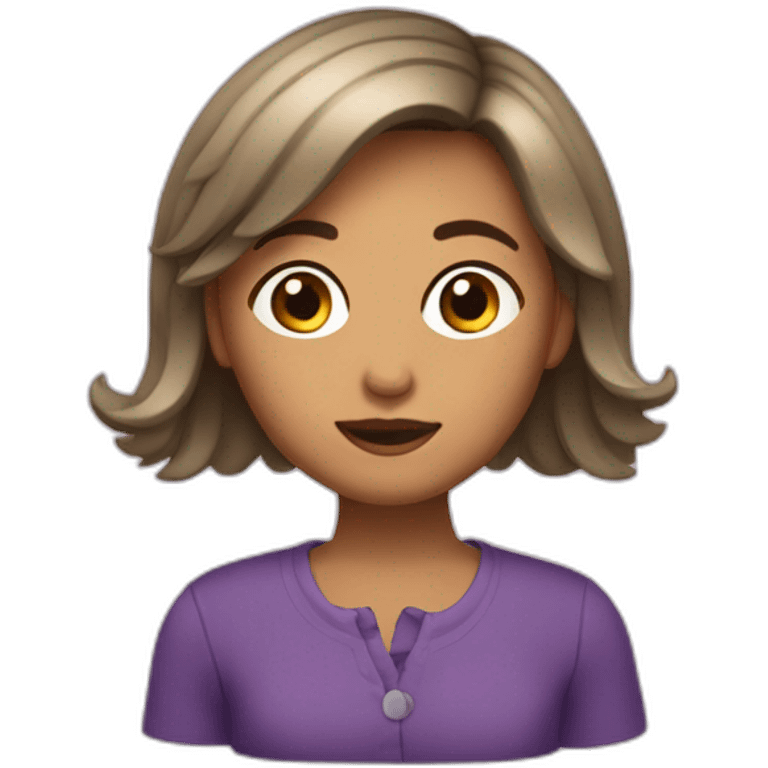 Fille coupe carré emoji