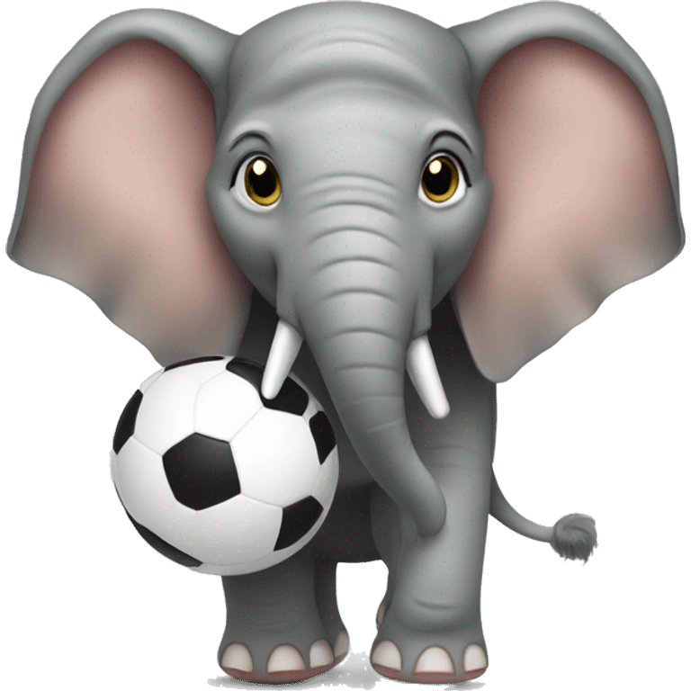 Elephant holding a football emoji