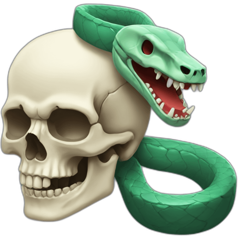 skull and snake emoji