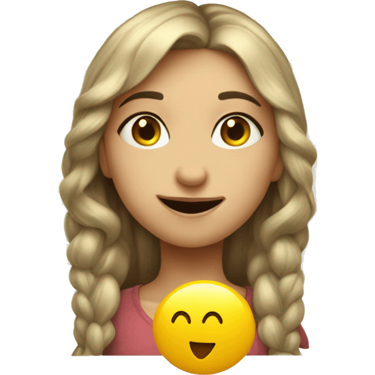 ukrainian girl with happy Face Blowing a Kiss emoji