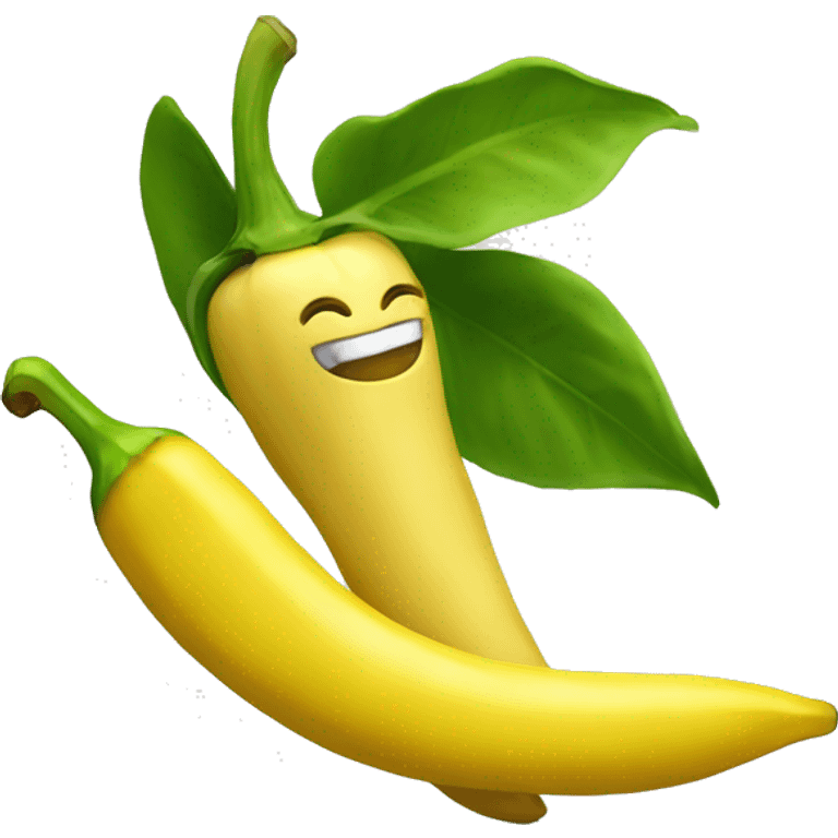 pepper with a banana in the mou emoji