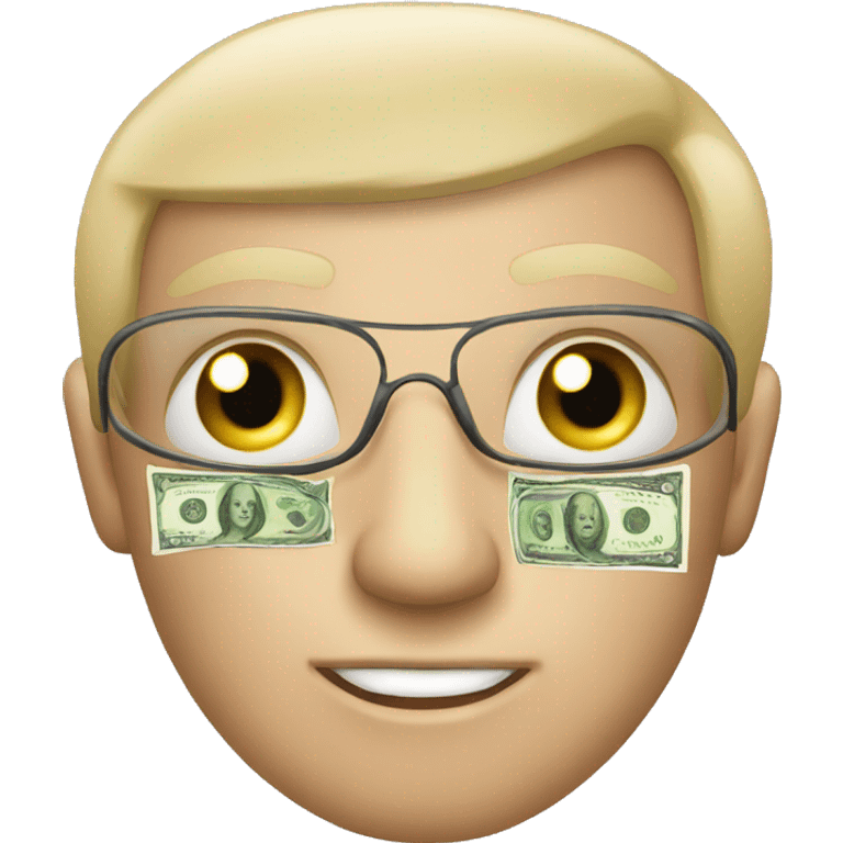 Eyes with money emoji