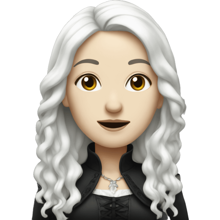 Gothic white woman standing emoji