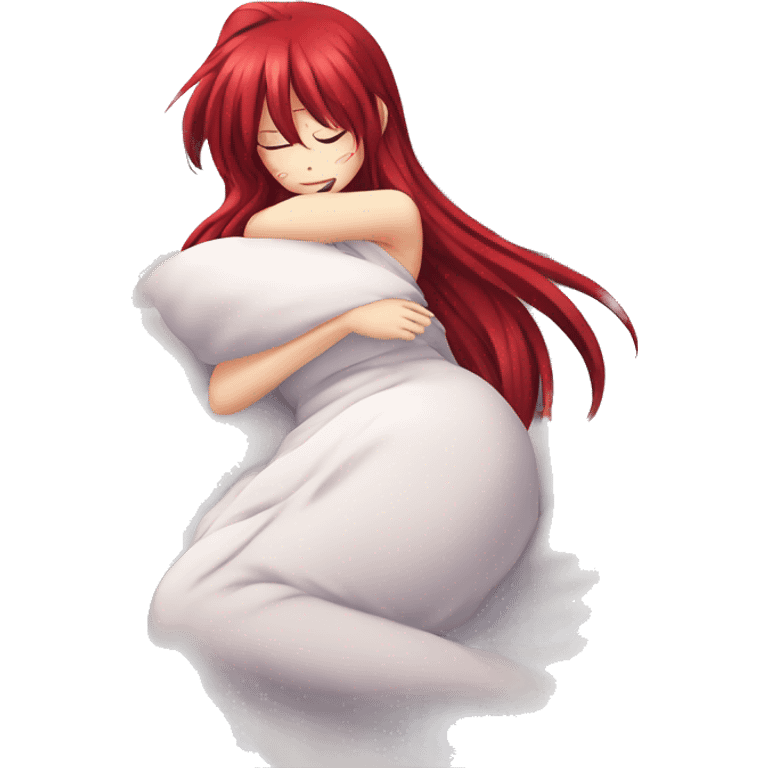 full body sleeping Rias Gremory anime style art emoji