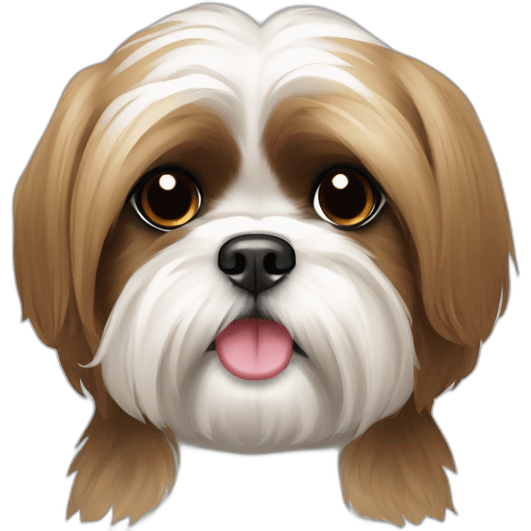 Dog Shih Tzu with long coat full-height  emoji