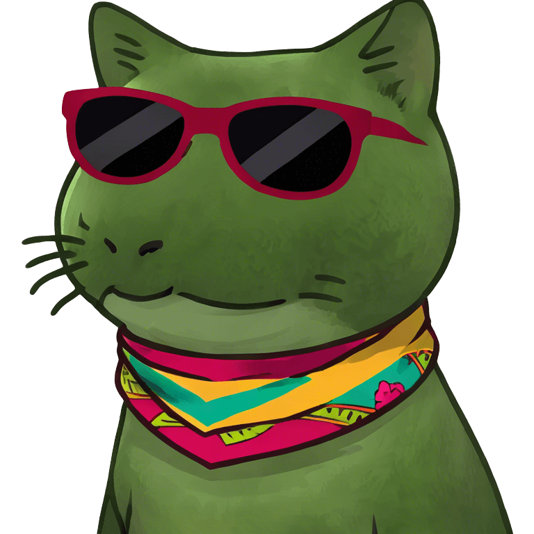 Cat with sunglasses emoji